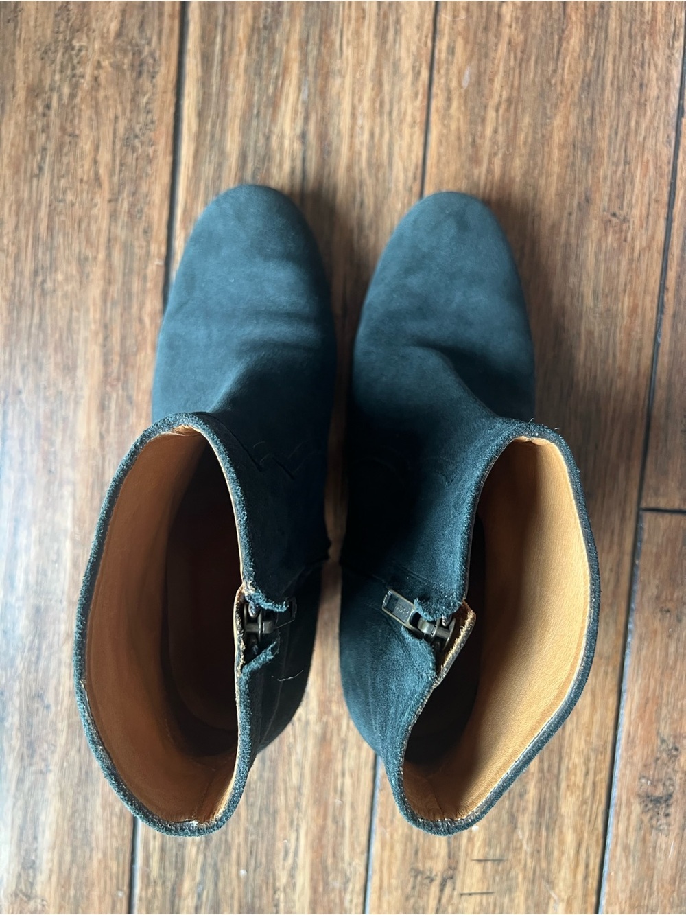 Isabel Marant Etoile Dicker Suede Leather Boots 10 Dark Green Western Round Toe - Picture 3 of 10
